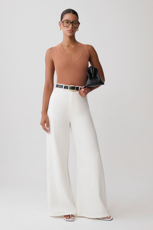 Claudina V-Neck Knit Tank - Doe