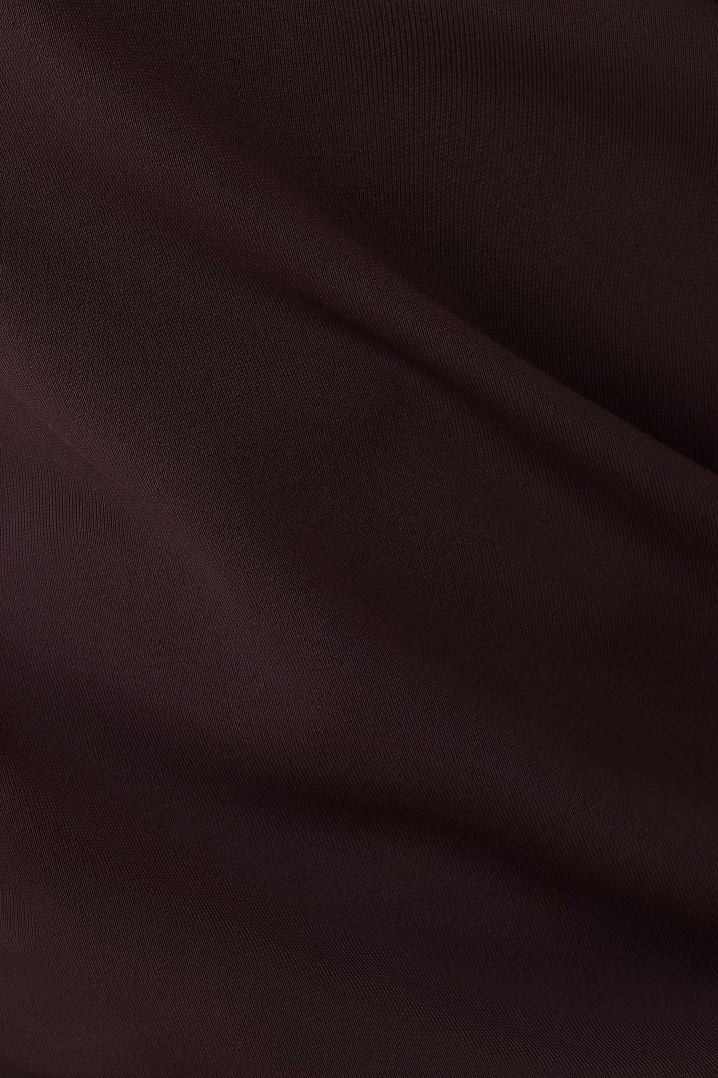 Raisa Overlap Top With Neck Scarf - Chocolate