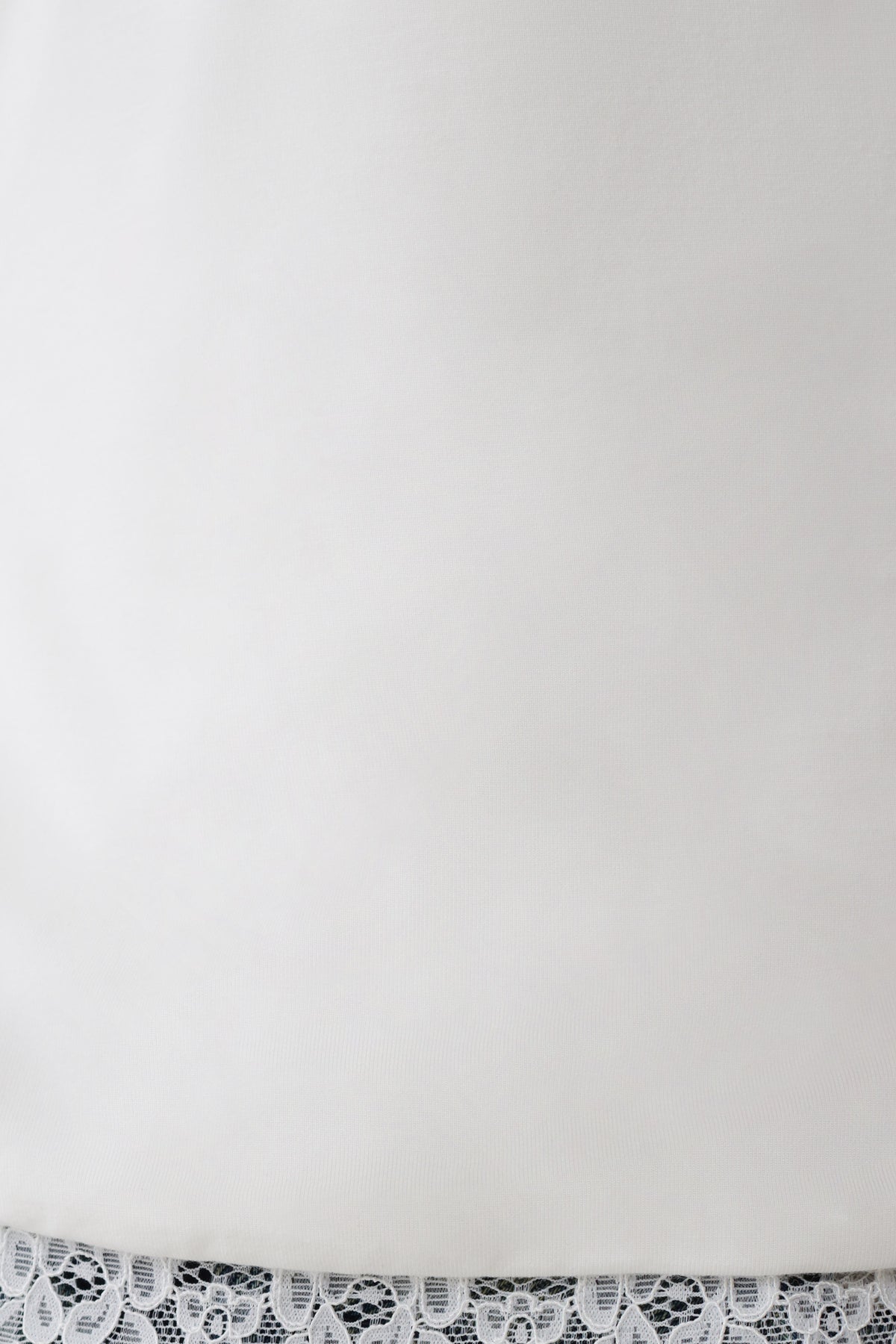 Althea Lace Trimmed Top - White