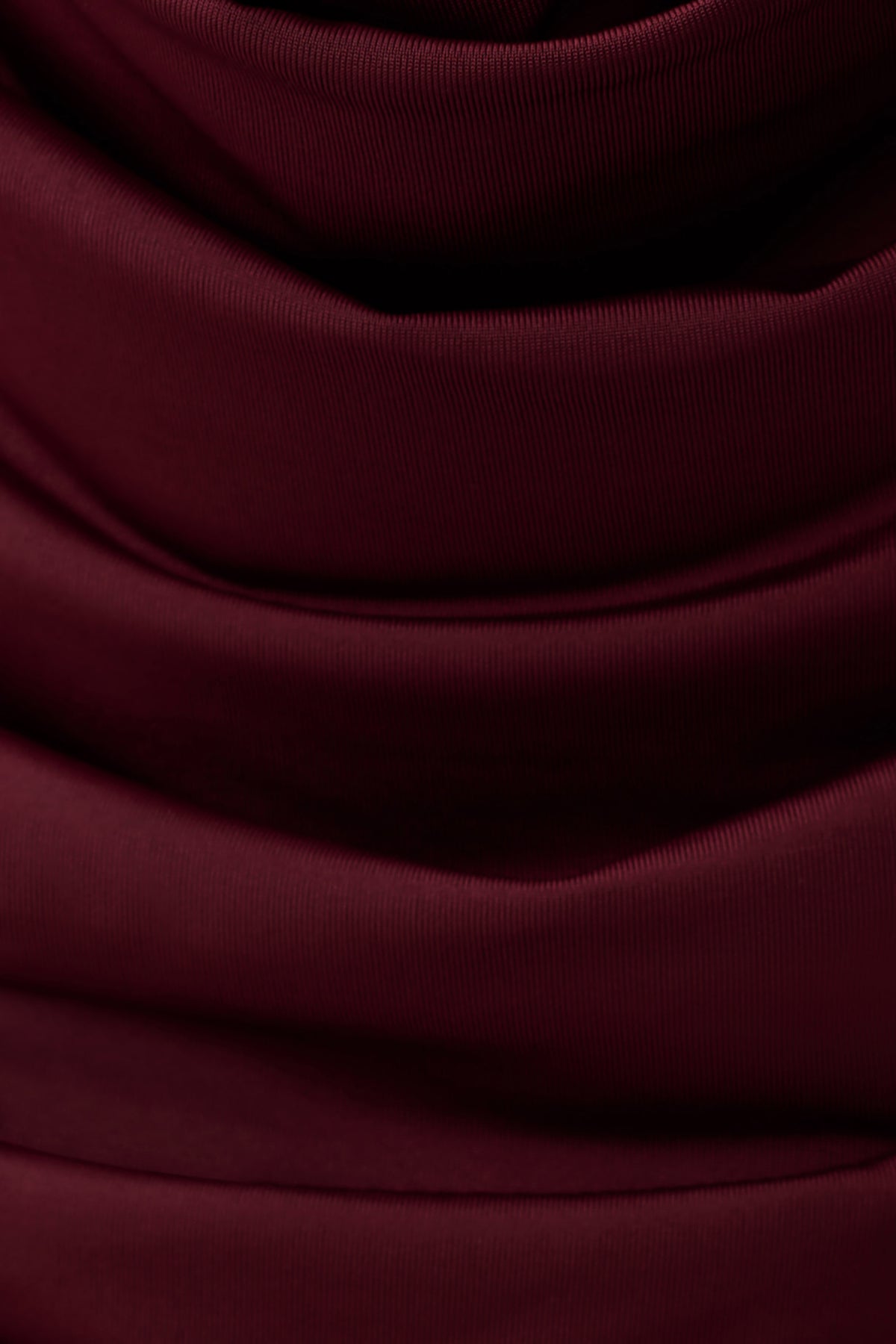 Elmira Long Sleeve Slinky Gather Detail Top - Wine #6