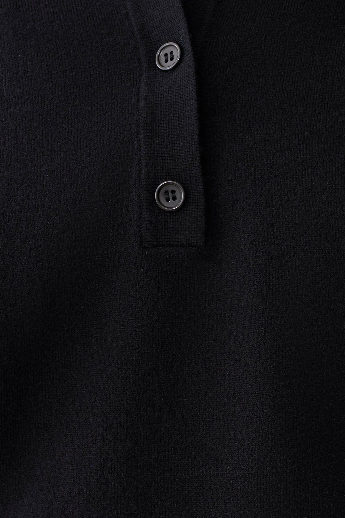Logan Knit Top With Shoulder Pads - Black
