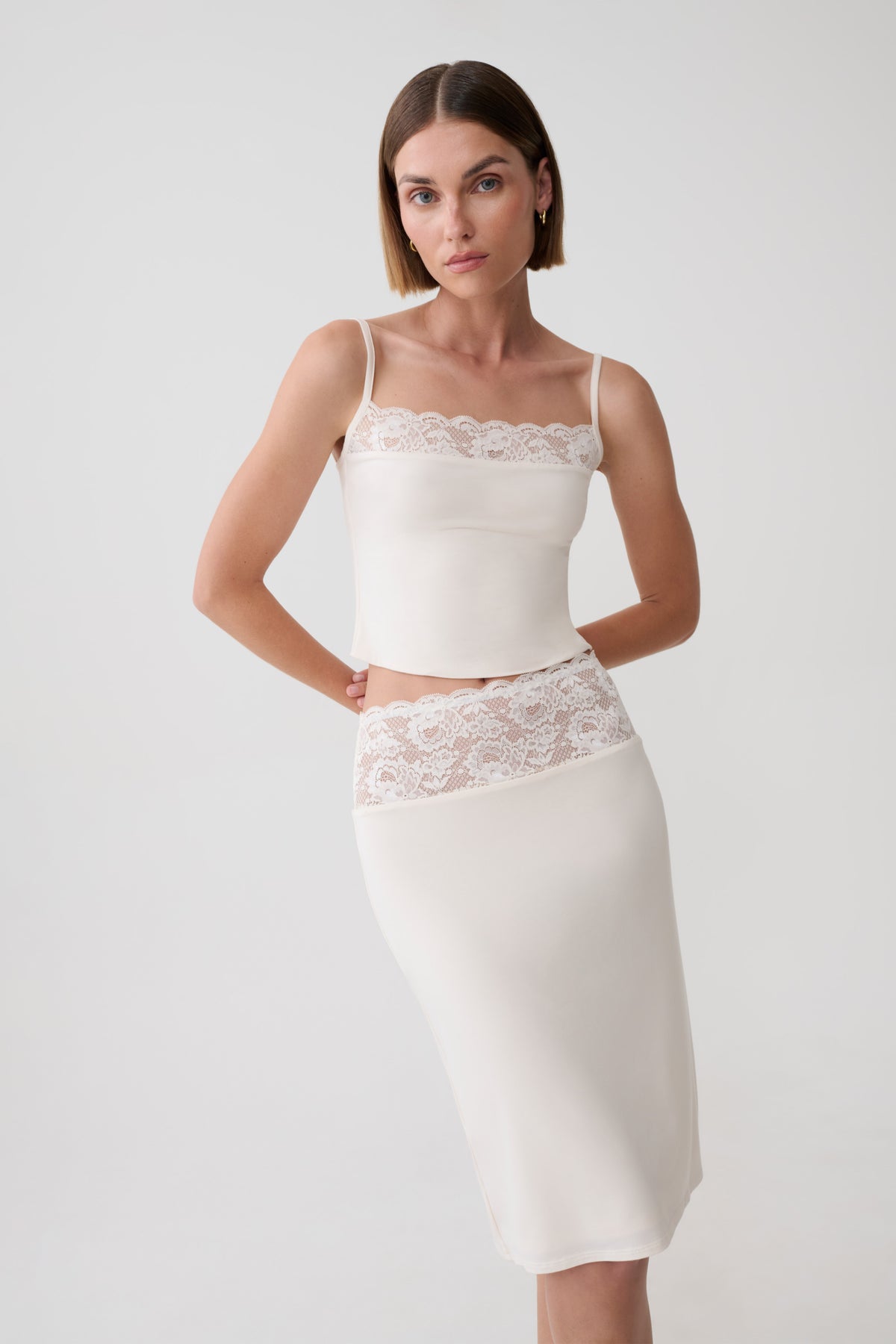 Elia Smooth Modal Top - Ivory