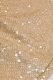 Cecilia Deep V Sequin Mini Dress - Cream