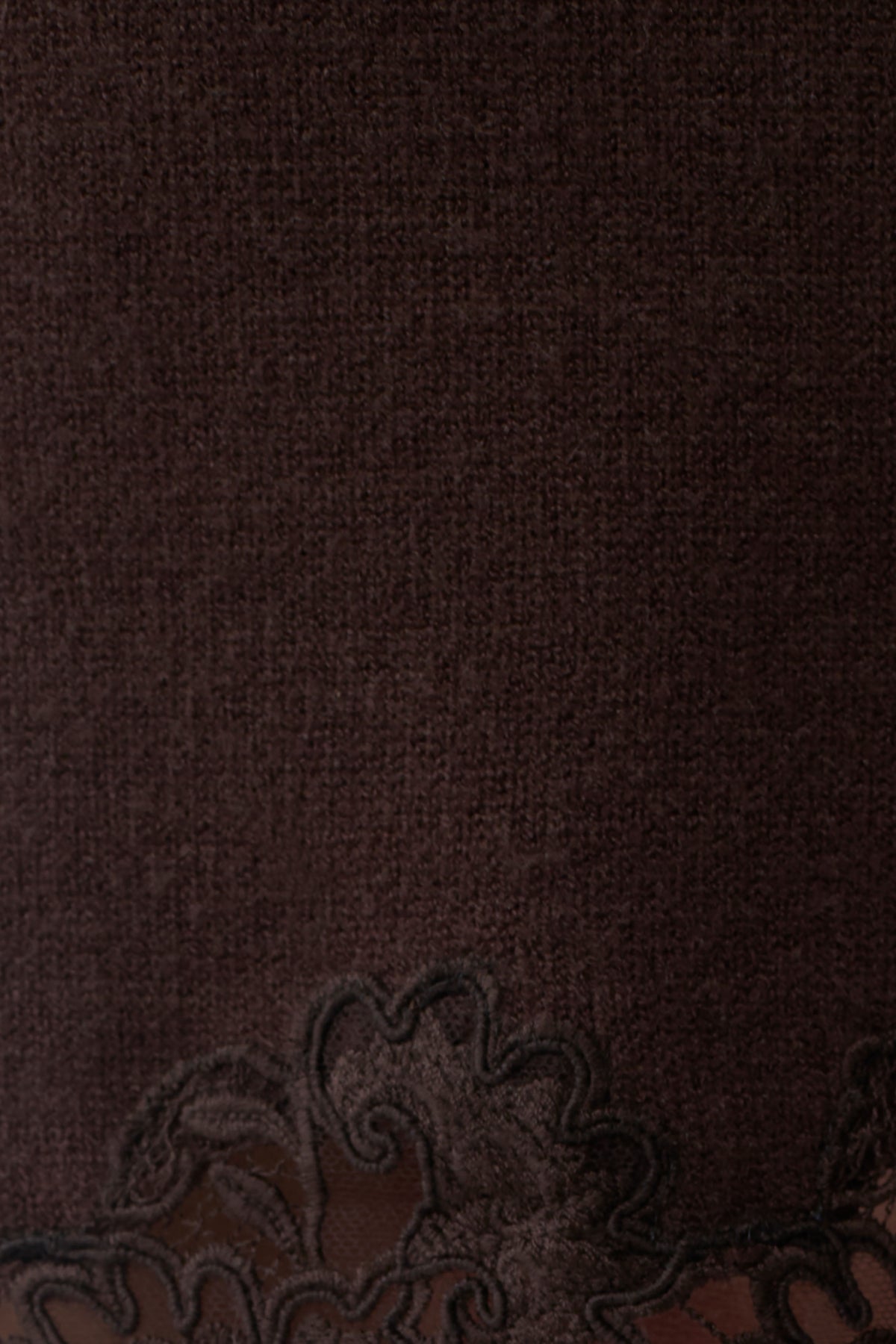 Kaelin Lace Knit Skirt - Chocolate
