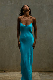 Sylvie Chain Maxi Dress - Aquamarine