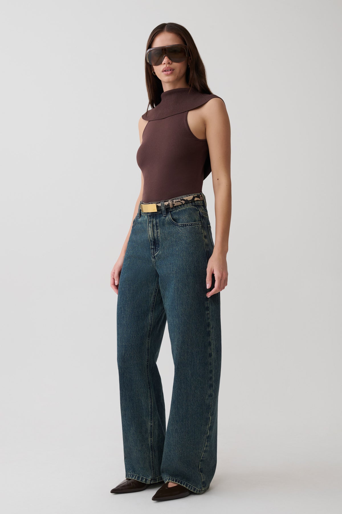 Ellen Knit Sleeveless Top - Chocolate #5