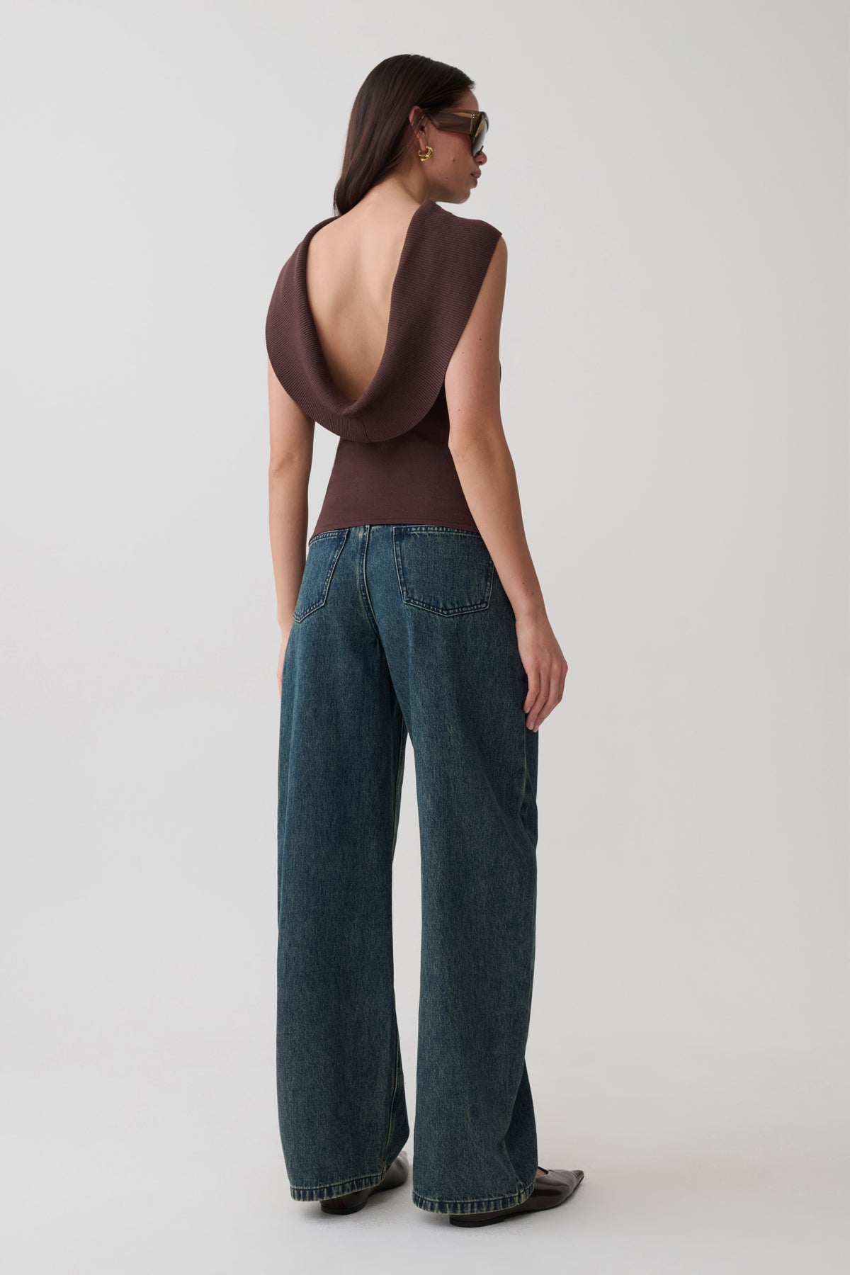 Ellen Knit Sleeveless Top - Chocolate #4