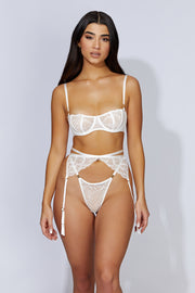 Isobel Lace Mesh T-String - White