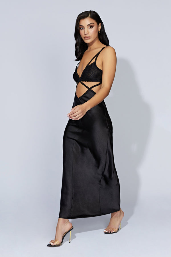 Seraphine Lace Maxi Dress - Black