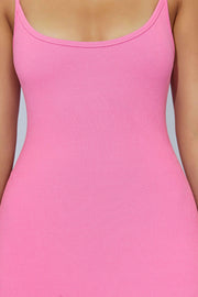 Alexis Ribbed Cami Midi Dress - Bubblegum Pink