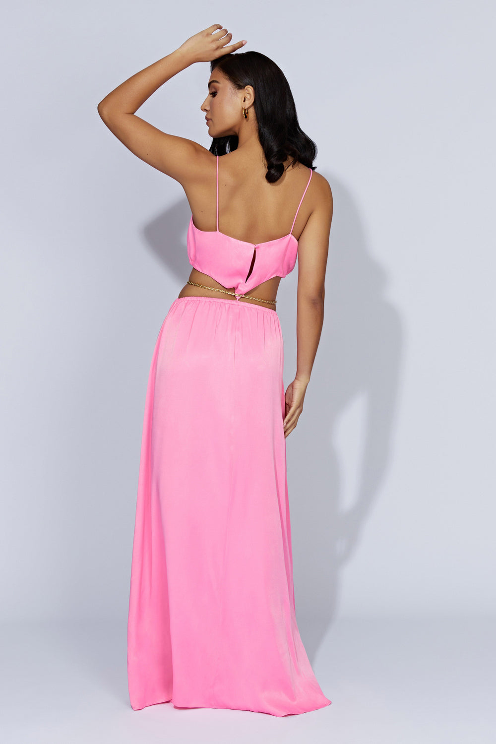 Colette Chain Maxi Dress - Bubblegum Pink