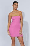 Stella Strapless Mini Dress - Bubblegum Pink
