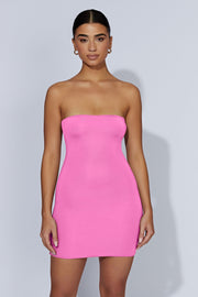 Stella Strapless Mini Dress - Bubblegum Pink
