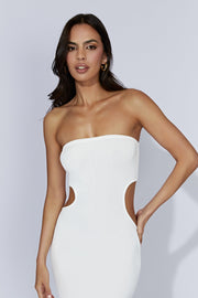 Kori Knit Bandeau Maxi Dress - White