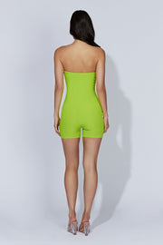 Ginny Strapless Knitted Playsuit - Fresh Green