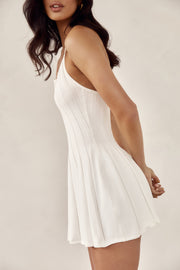 Koa Halter Neck Knit Mini Dress - White