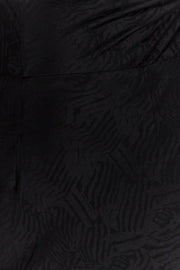 Fallon Cowl Midi Dress - Black