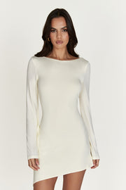 Melina Long Sleeve Mini Dress - Bone