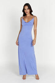 Darcy Cowl Maxi Dress With Low Back - Lavender