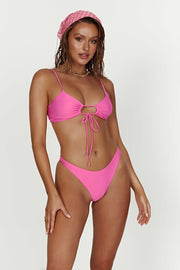 Rosie Recycled Nylon Cheeky Cut Bikini Bottoms - Pink
