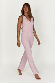 Allanah Straight Leg Pant - Blush Pink