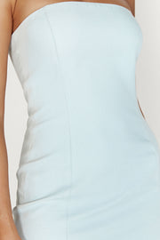 Maci Linen Mini Dress - Powder Blue