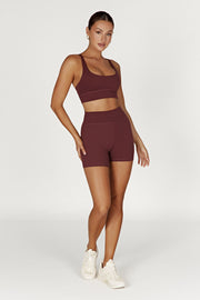 Carly Bike Shorts - Mahogany