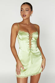 Kalila Corset Mini Dress - Pistachio Green