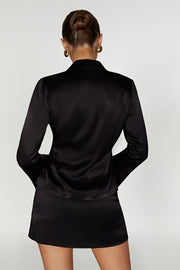 Noa Collared Long Sleeve Shirt - Black