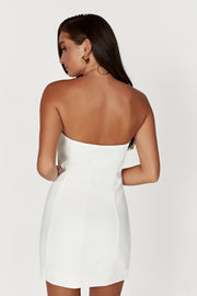Brooks Rose Mini Dress - White