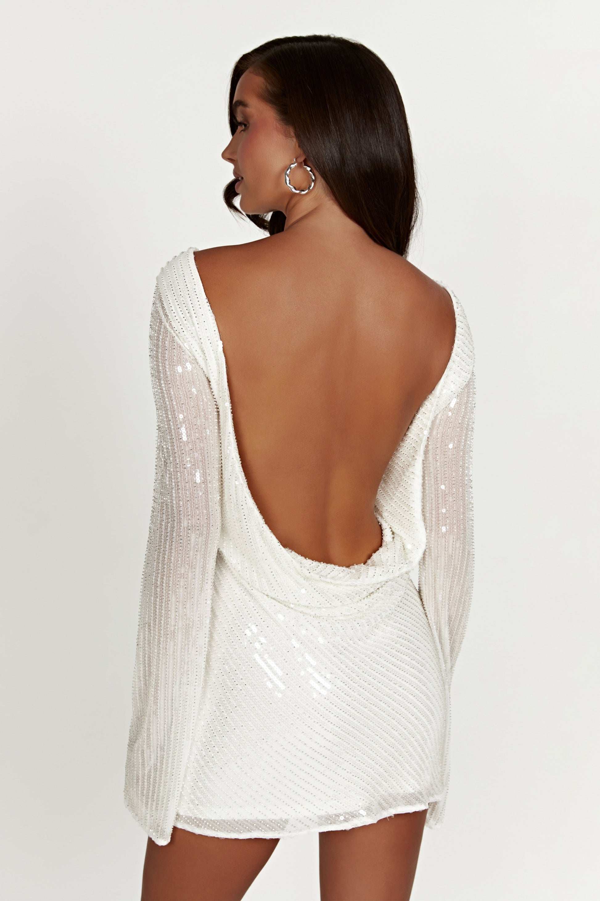 sequin mini dress australia ANETTE SEQUIN MINI DRESS - CHOCOLATE