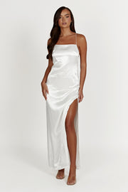 Whitney Wetlook Maxi Dress - White