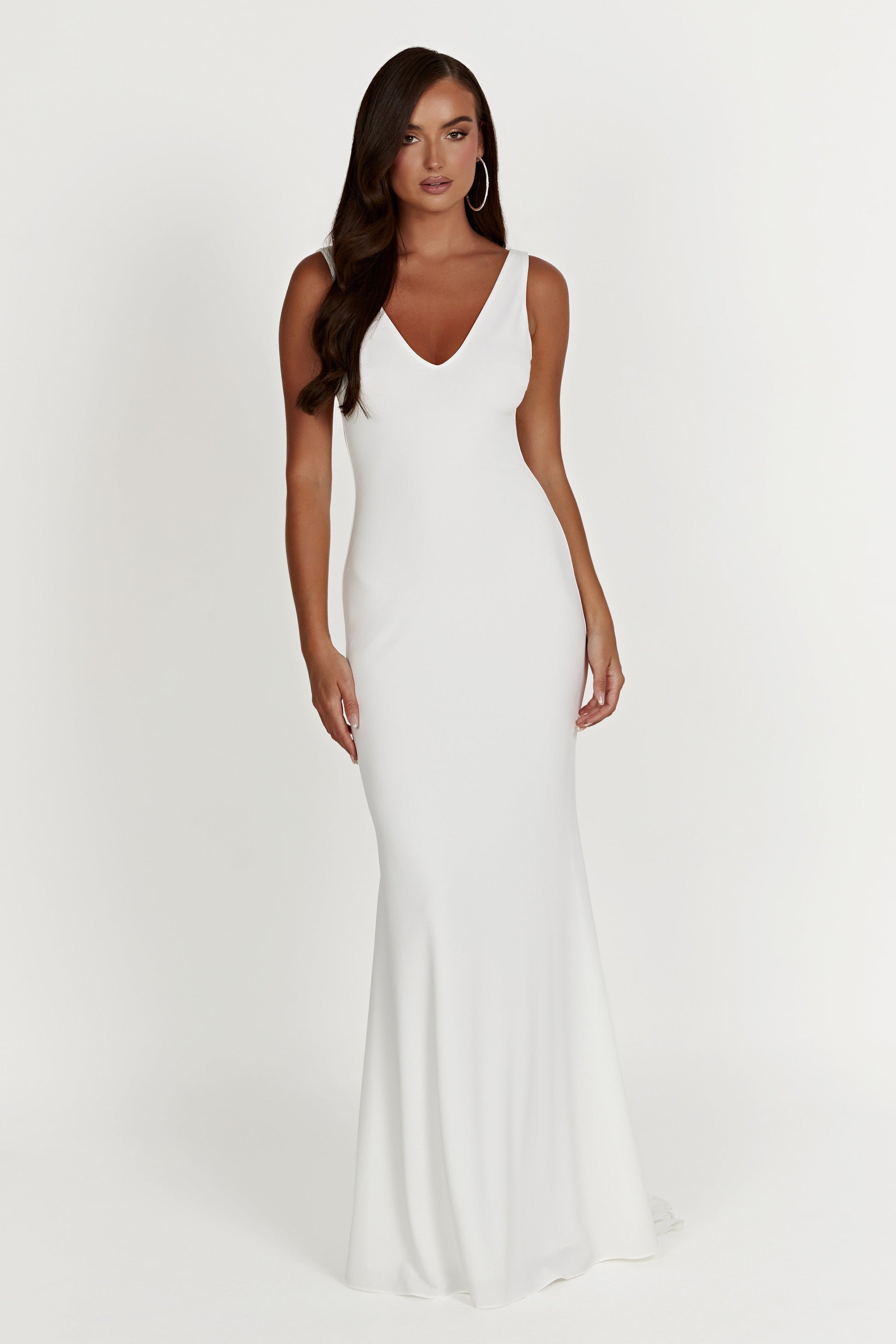 Kyla Low Back Gown - White #4