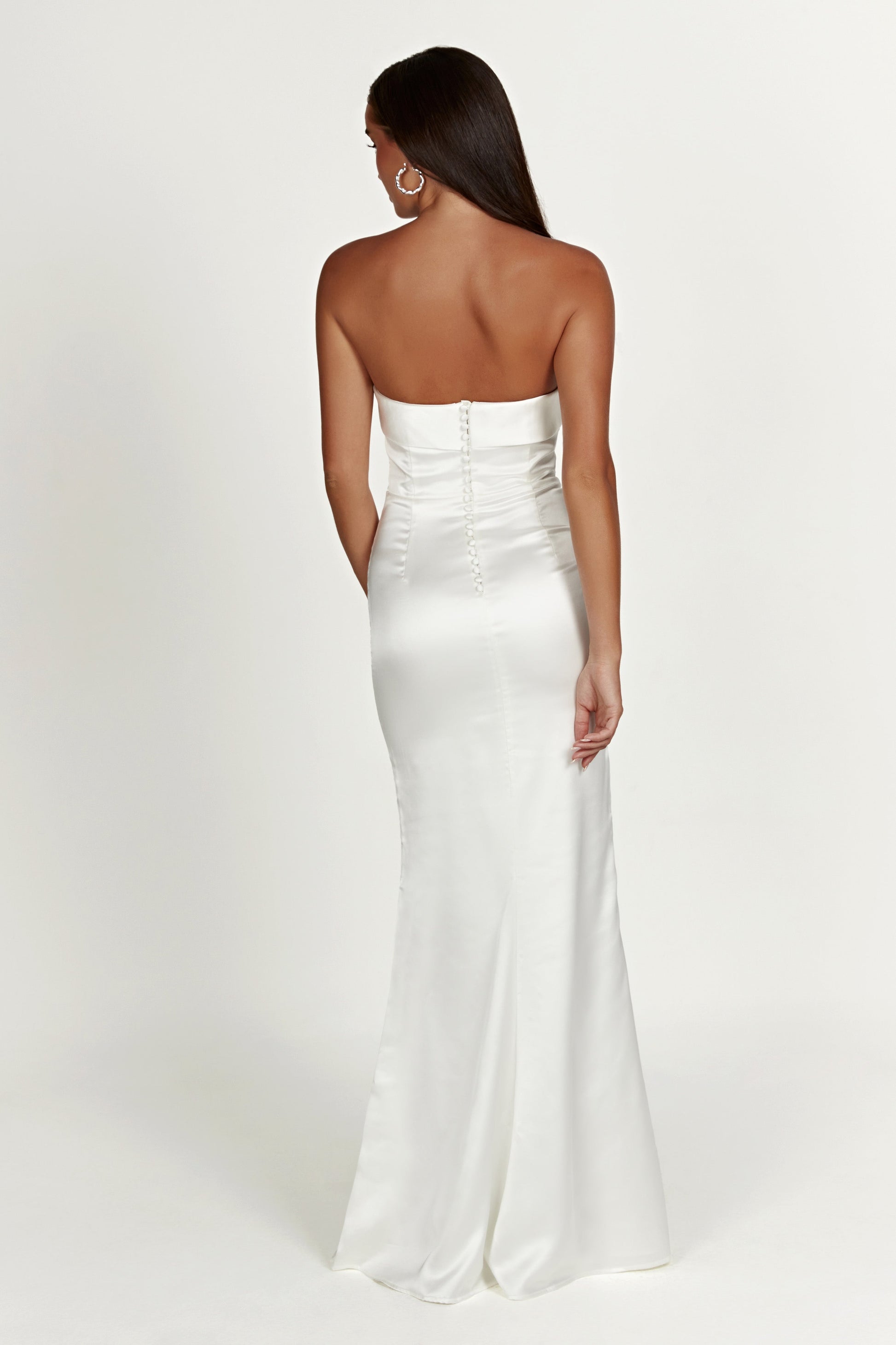 Kaitlin Strapless Gown - White #6