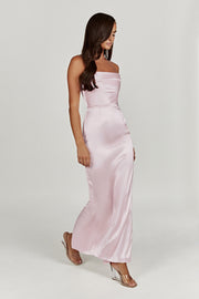 Alanis Strapless Maxi Dress - Crystal Rose