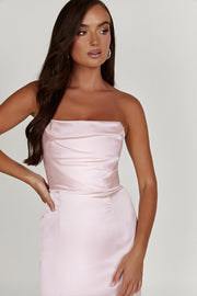 Alanis Strapless Maxi Dress - Crystal Rose