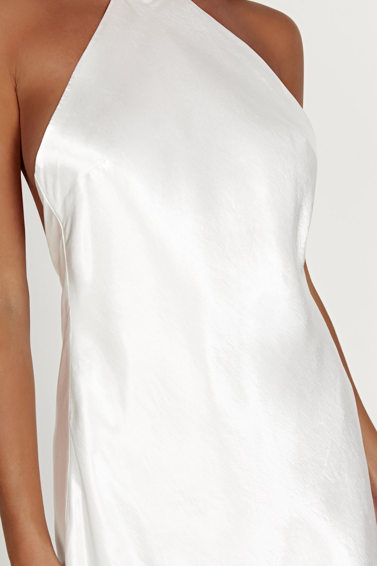 Cartia Bow Halter Micro Mini Dress - White #5