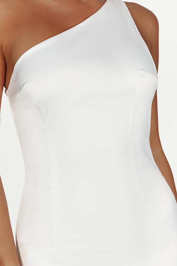 Harper  One Shoulder Gown - White - View 6 | Shop Formal Dress