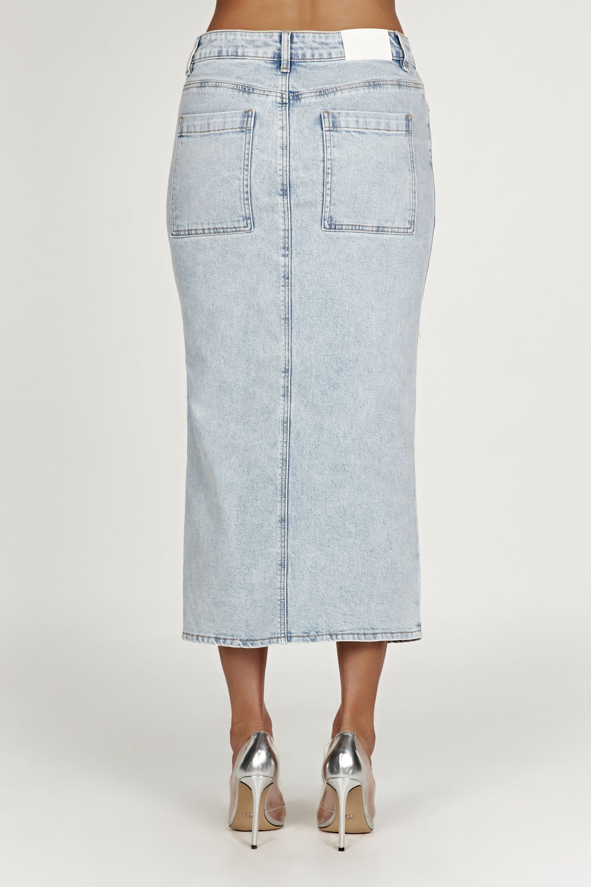 Acacia Denim Midi Skirt - Light Blue #2
