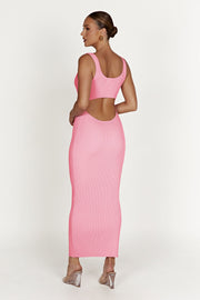 Hadley Backless Knit Maxi Dress - Candy Pink