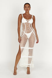 Josephine Crochet Maxi Dress - White