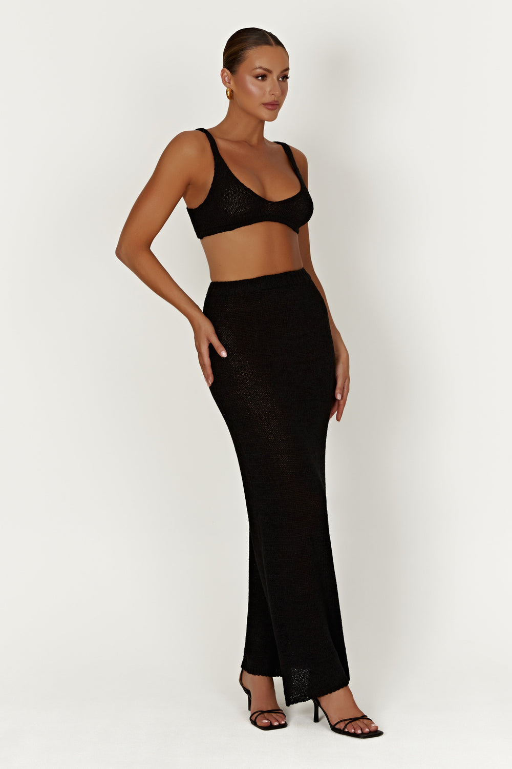 Mary Knit Maxi Skirt - Black