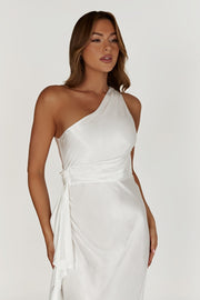 Calliope One Shoulder Maxi Dress - White