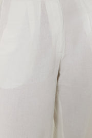 Adina Linen Pant - White