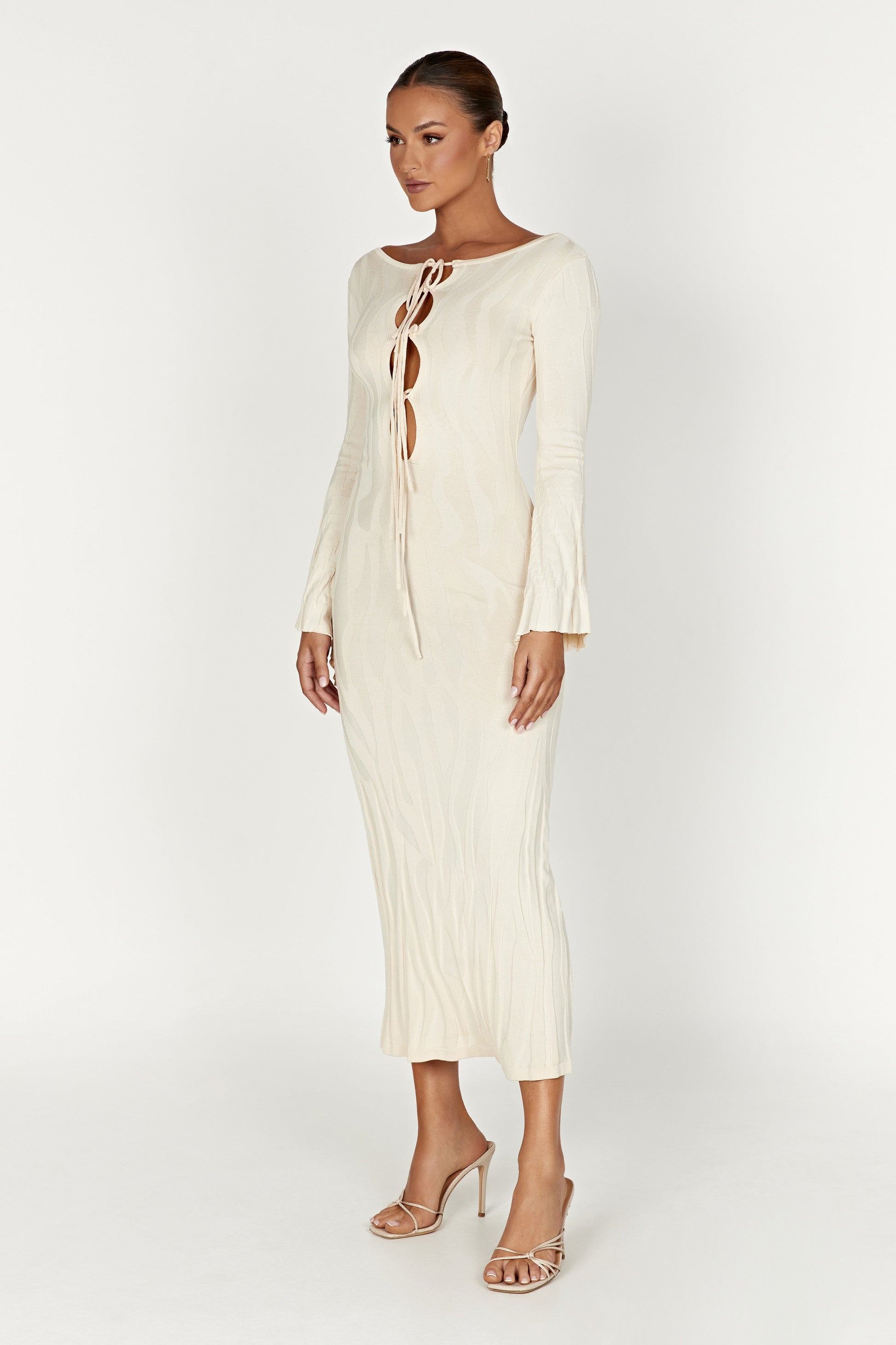 Brinley Long Sleeve Knit Maxi Dress - Ivory #4