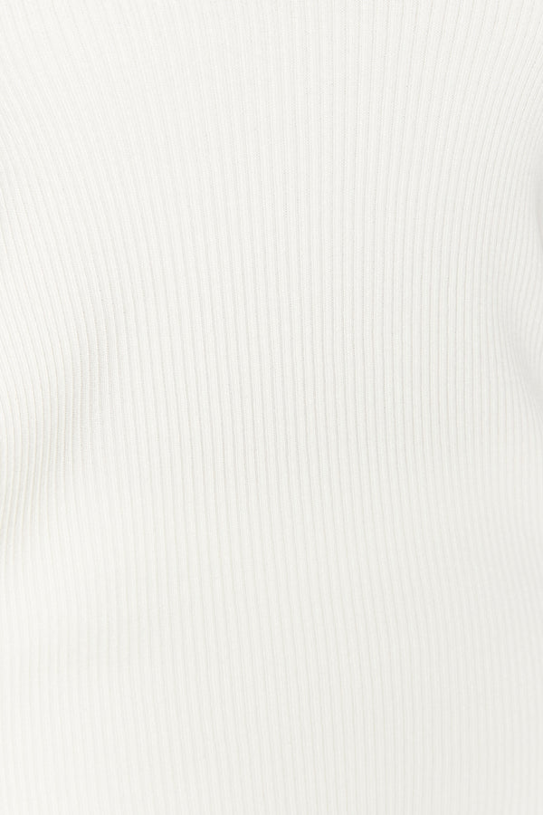 Viola Collared Knit Tank Top - White