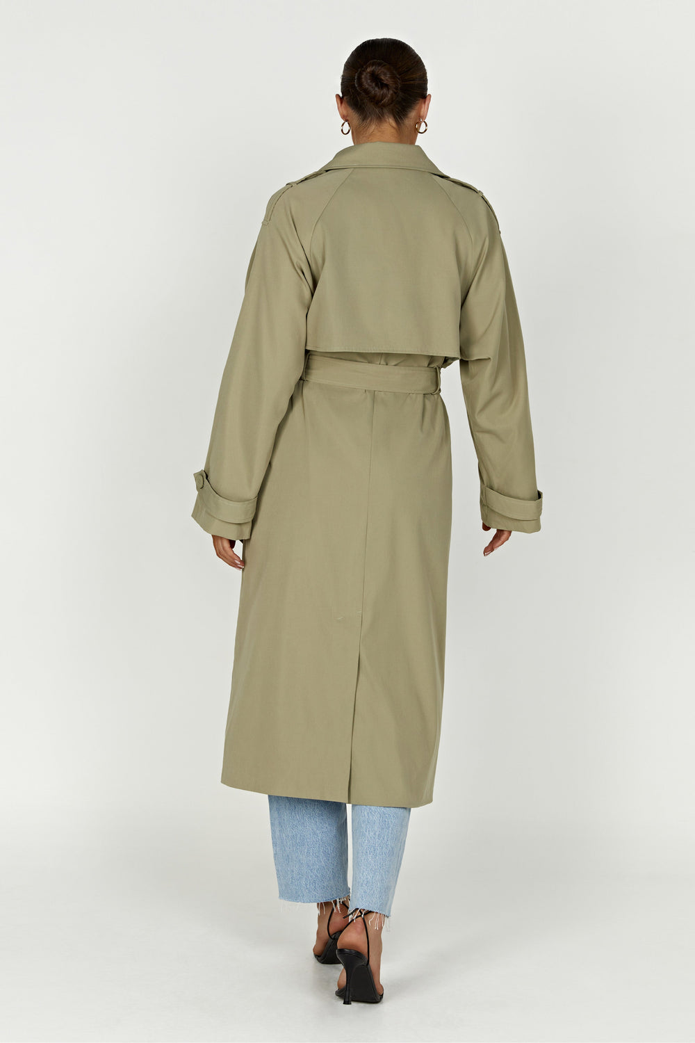 Andreas Oversized Trench Coat - Olive