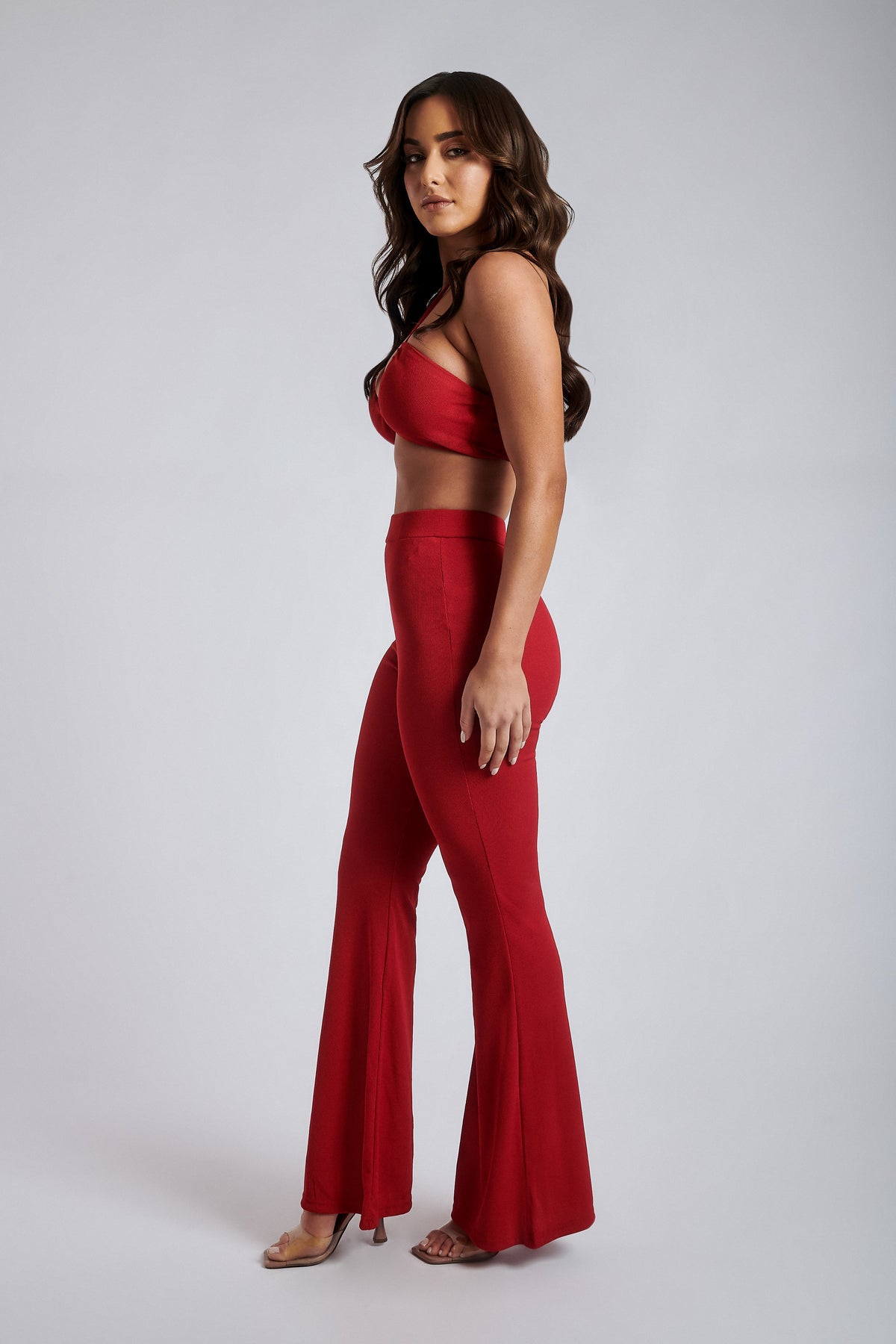 Ruby Ruched Crop Top - Raspberry #4