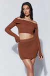 Esme Knit Mini Skirt - Azure Blue
