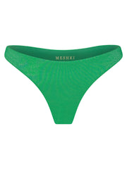 Ivanna Thong Bikini Bottoms - Green Sparkle